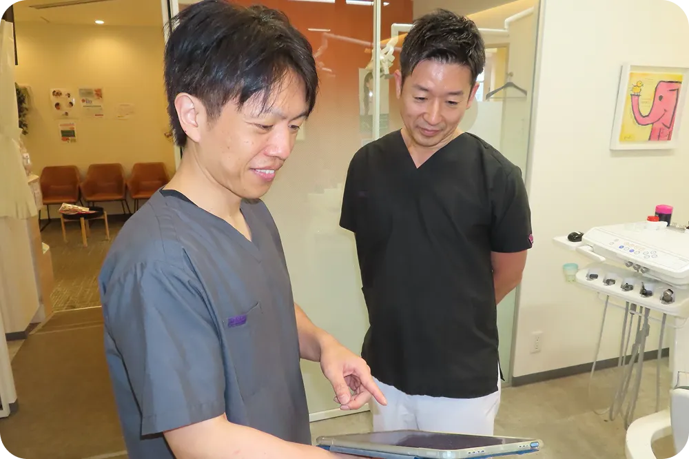 医師と話す院長